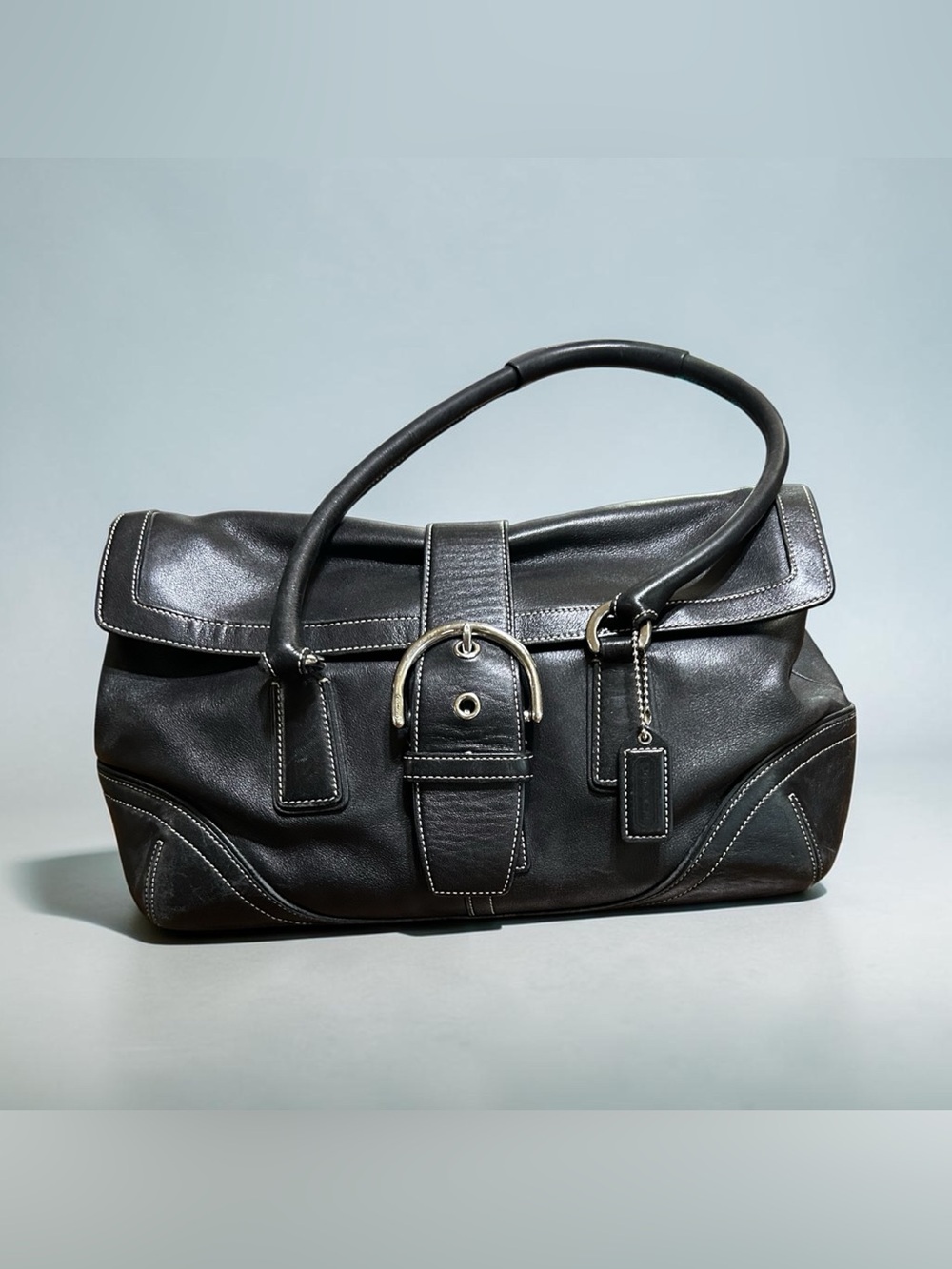 Coach Hampton Black Leather Satchel M3S-9251 w hang tag